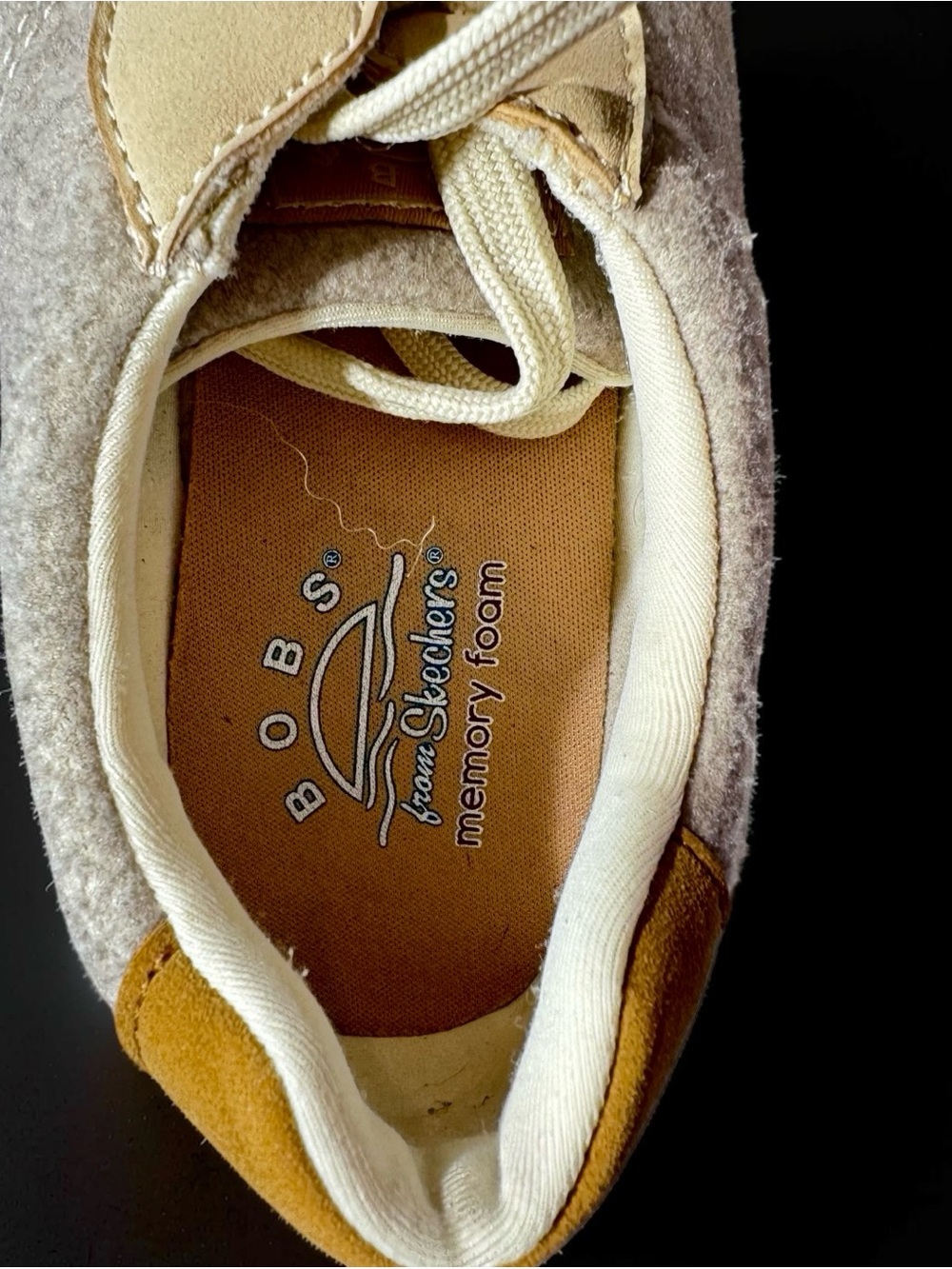 Bobs Women’s Casual Lace-Up Sneakers in Beige - Picture 3 of 3